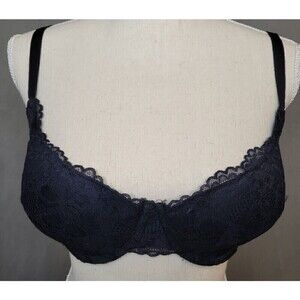 Savage X Fenty BLACK Lace Padded Balconette bra 32DDD